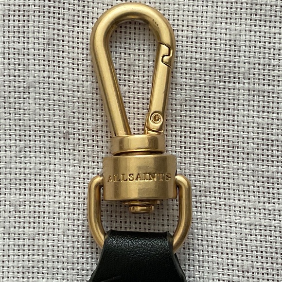 All Saints Eve Black Leather Crossbody Shoulder Bag NWOT - Picture 7 of 16